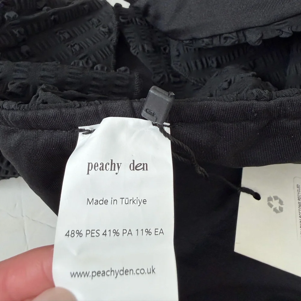 Peachy Den Cynthia Black Bikini Set XXL